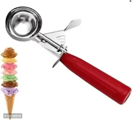 zms marketing Stainless Steel Serving Spoon/Scooper for Ice Cream, Fruit (Silver)