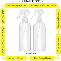 zms marketing Spray Empty Bottle- 330 ML* 2 PC 660 ml Spray Bottle (Pack of 2, White, Plastic)-thumb1
