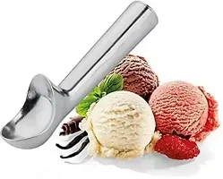 zms marketing Stainless Steel Serving Spoon/Scooper for Ice Cream, Fruit, Cookie with Trigger Release-thumb1