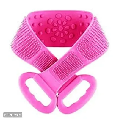 Silicon Back Scrubber Belt Bathing Brush Dead Skin Removal Exfoliating (Pack of 1)-thumb0