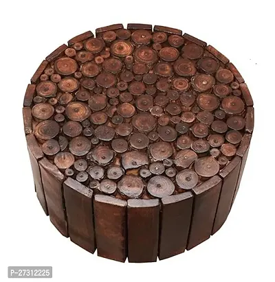 Wooden Handmade Small Stool for Sitting at Living Room Office Balcony Decor Home Furniture Stool for Sitting Pot Stool for Storage 12_12_5 Inches-thumb0