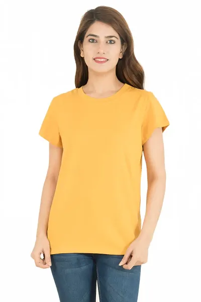 Elegant Pure Solid Tshirt For Women