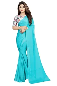 Classic  Georgette  Saree with Blouse piece For Women-thumb3