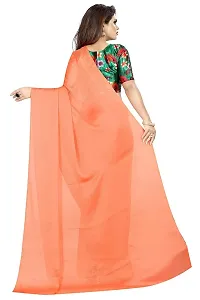 Classic Georgette  Saree with Blouse piece For Women-thumb2