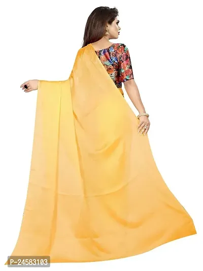 Classic Georgette  Saree with Blouse piece For Women-thumb5