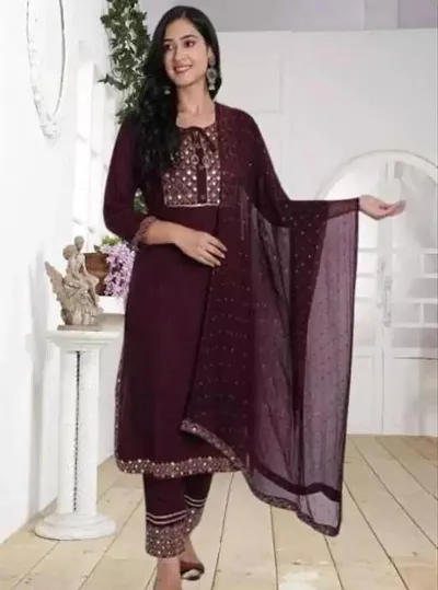 Fancy Rayon Kurta Set For Women