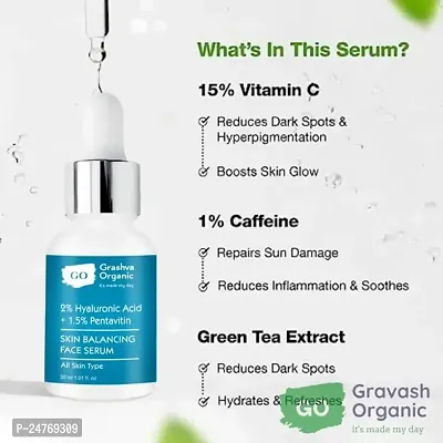 KALP ENTERPRISE Super Hydrating Face Serum for 72H Hydration with Hyaluronic Acid, Niacinamide  Sea Weed Extracts for plump and bouncy skin, 30ml-thumb2