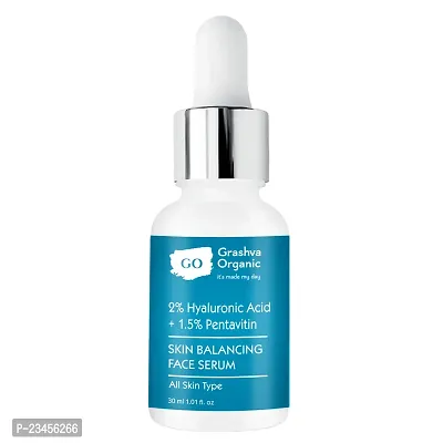 Natural Hyaluronic Acid With Niacinamide Hydrating Face Serum, For Dry, Normal And Oily Skin, Traps Moisture For Plump Glowing Hydrated Skin For Women And Men, 30 Ml