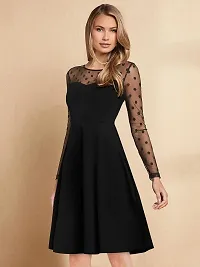 Trendy Black Frock Dress for girl's and women-thumb1