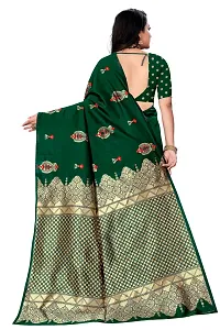 Trendy Kota Doria Silk Woven Saree With Unstitched Blouse Piece For Women-thumb1