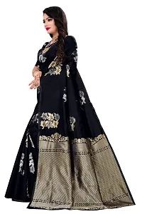 Trendy Kota Doria Silk Woven Saree With Unstitched Blouse Piece For Women-thumb2