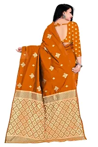 Trendy Kota Doria Silk Woven Saree With Unstitched Blouse Piece For Women-thumb1