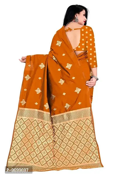 Trendy Kota Doria Silk Woven Saree With Unstitched Blouse Piece For Women-thumb2