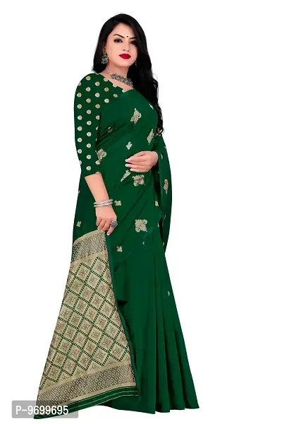 Trendy Kota Doria Silk Woven Saree With Unstitched Blouse Piece For Women-thumb4