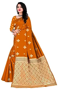 Trendy Kota Doria Silk Woven Saree With Unstitched Blouse Piece For Women-thumb2