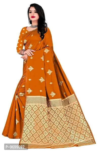 Trendy Kota Doria Silk Woven Saree With Unstitched Blouse Piece For Women-thumb3