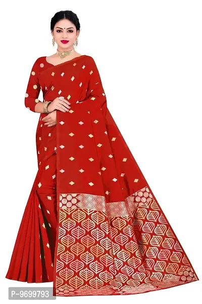 Trendy Kota Doria Silk Woven Saree With Unstitched Blouse Piece For Women