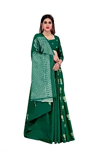 Trendy Kota Doria Silk Woven Saree With Unstitched Blouse Piece For Women-thumb3