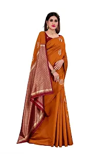 Trendy Kota Doria Silk Woven Saree With Unstitched Blouse Piece For Women-thumb3