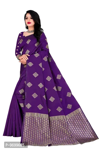 Trendy Kota Doria Silk Woven Saree With Unstitched Blouse Piece For Women-thumb4