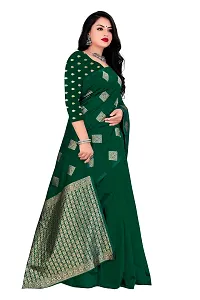 Trendy Kota Doria Silk Woven Saree With Unstitched Blouse Piece For Women-thumb3