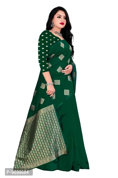 Trendy Kota Doria Silk Woven Saree With Unstitched Blouse Piece For Women-thumb4