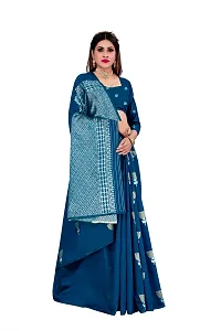 Trendy Kota Doria Silk Woven Saree With Unstitched Blouse Piece For Women-thumb3