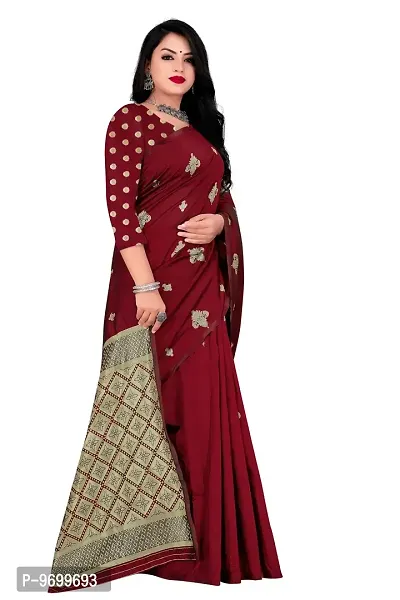 Trendy Kota Doria Silk Woven Saree With Unstitched Blouse Piece For Women-thumb4