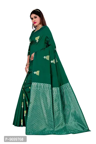 Trendy Kota Doria Silk Woven Saree With Unstitched Blouse Piece For Women-thumb3