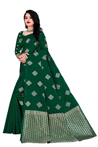 Trendy Kota Doria Silk Woven Saree With Unstitched Blouse Piece For Women-thumb2