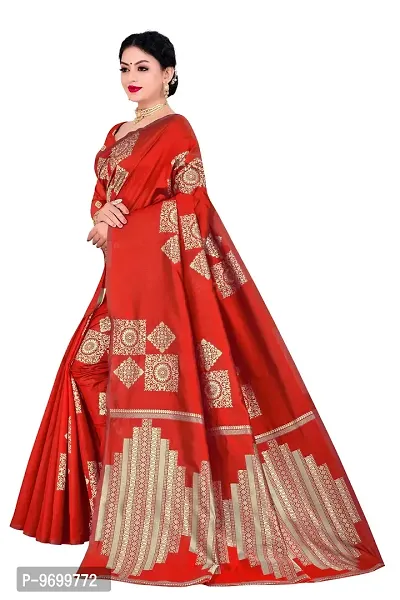 Trendy Kota Doria Silk Woven Saree With Unstitched Blouse Piece For Women-thumb3