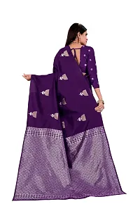 Trendy Kota Doria Silk Woven Saree With Unstitched Blouse Piece For Women-thumb1