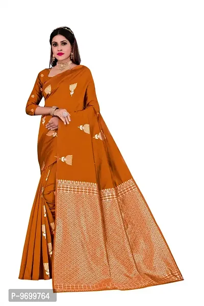 Trendy Kota Doria Silk Woven Saree With Unstitched Blouse Piece For Women-thumb0