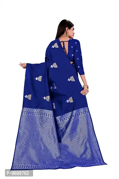 Trendy Kota Doria Silk Woven Saree With Unstitched Blouse Piece For Women-thumb2