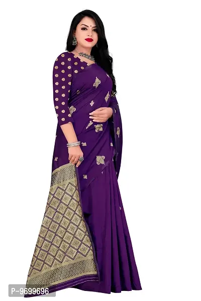 Trendy Kota Doria Silk Woven Saree With Unstitched Blouse Piece For Women-thumb4