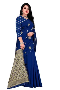 Trendy Kota Doria Silk Woven Saree With Unstitched Blouse Piece For Women-thumb3