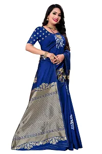 Trendy Kota Doria Silk Woven Saree With Unstitched Blouse Piece For Women-thumb3