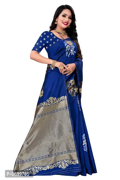 Trendy Kota Doria Silk Woven Saree With Unstitched Blouse Piece For Women-thumb4