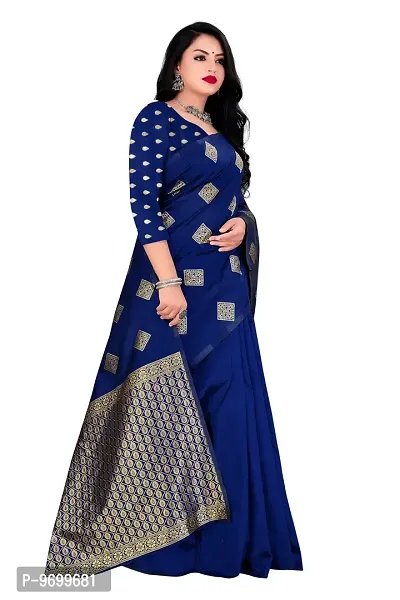 Trendy Kota Doria Silk Woven Saree With Unstitched Blouse Piece For Women-thumb4