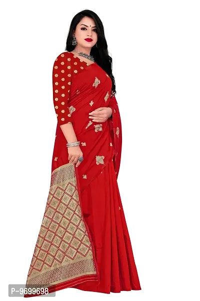 Trendy Kota Doria Silk Woven Saree With Unstitched Blouse Piece For Women-thumb4