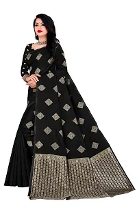 Trendy Kota Doria Silk Woven Saree With Unstitched Blouse Piece For Women-thumb2