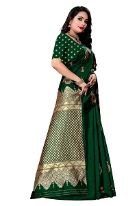 Trendy Kota Doria Silk Woven Saree With Unstitched Blouse Piece For Women-thumb3