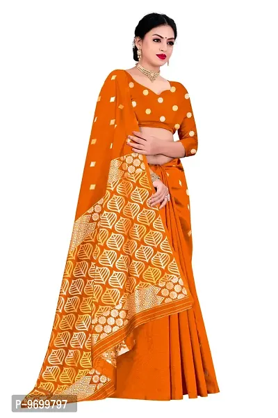 Trendy Kota Doria Silk Woven Saree With Unstitched Blouse Piece For Women-thumb4