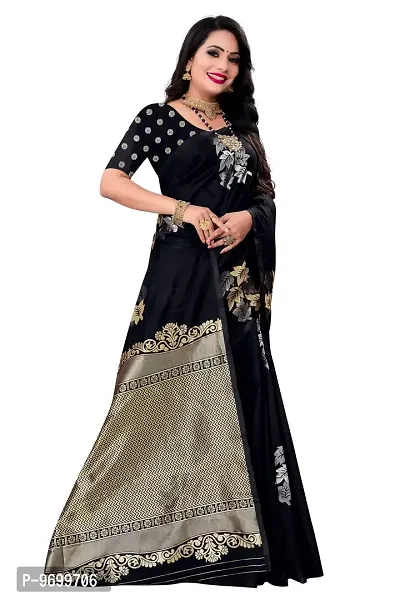 Trendy Kota Doria Silk Woven Saree With Unstitched Blouse Piece For Women-thumb4