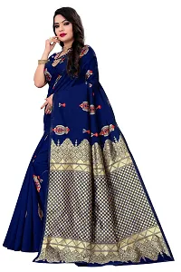 Trendy Kota Doria Silk Woven Saree With Unstitched Blouse Piece For Women-thumb2