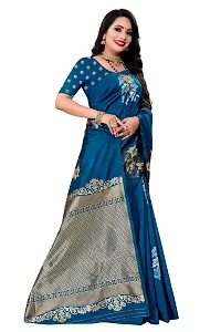 Trendy Kota Doria Silk Woven Saree With Unstitched Blouse Piece For Women-thumb2