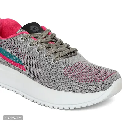 Stylish Grey Mesh Solid Running Shoes For Women-thumb4