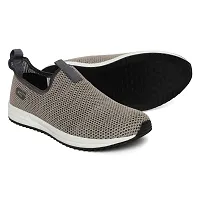 Stylish Beige Synthetic Solid Walking Shoes For Men-thumb2