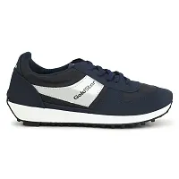 Stylish Blue Synthetic Solid Walking Shoes For Men-thumb1