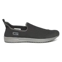 Stylish Grey Synthetic Solid Walking Shoes For Men-thumb3